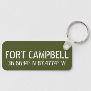Fort Campbell Latitude Longitude  Key Ring