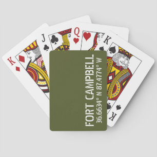 Fort Campbell Latitude Longitude Playing Cards