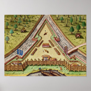 Fort Caroline, from 'Brevis Narratio' Poster