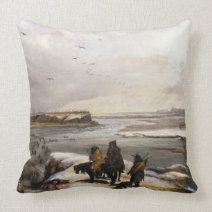 Fort Clark on the Missouri, February 1834, plate 1 Cushion