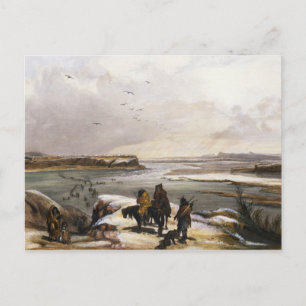 Fort Clark on the Missouri, February 1834, plate 1 Postcard