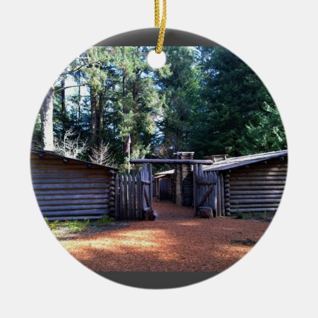 Fort Clatsop, Astoria, Oregon Ceramic Ornament (Front)