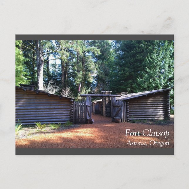 Fort Clatsop, Astoria, Oregon Postcard (Front)