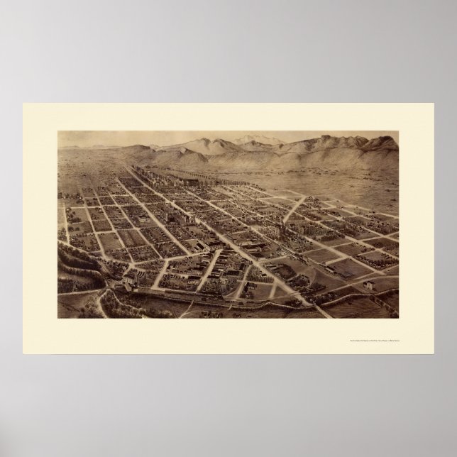 Fort Collins, CO Panoramic Map - 1899 Poster (Front)