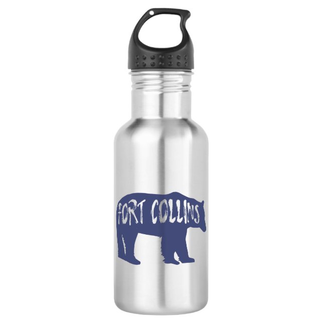 Fort Collins Colorado Bear 532 Ml Water Bottle (Front)