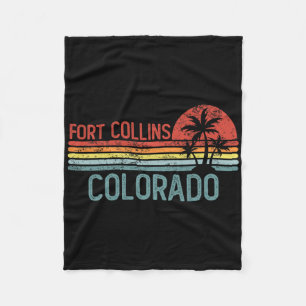 Fort Collins Colorado Funny Usa City Trip Home Roo Fleece Blanket