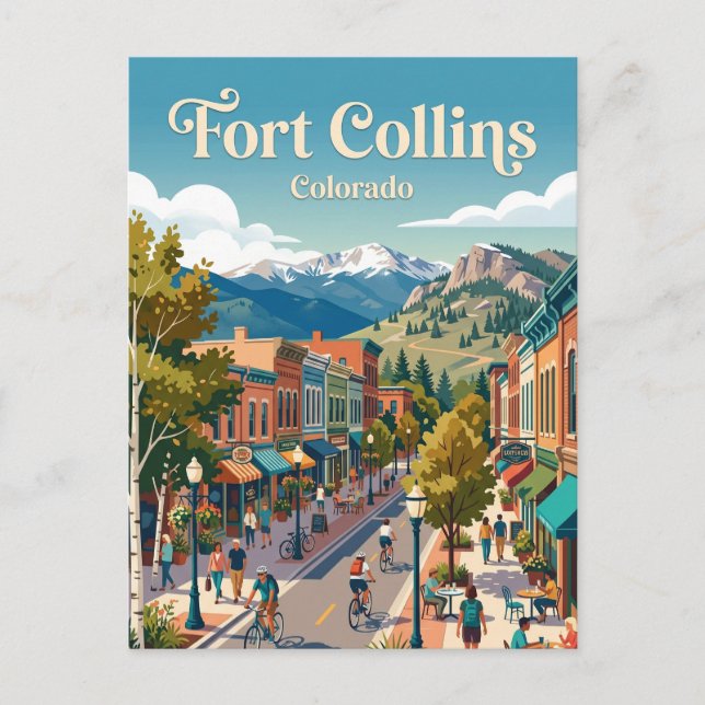 Fort Collins Colorado Postcard (Front)