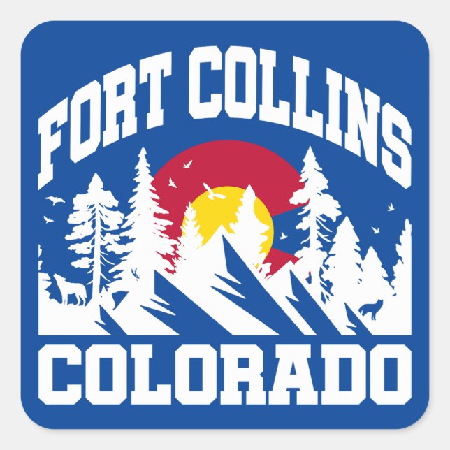 Fort Collins,Colorado Square Sticker (Front)