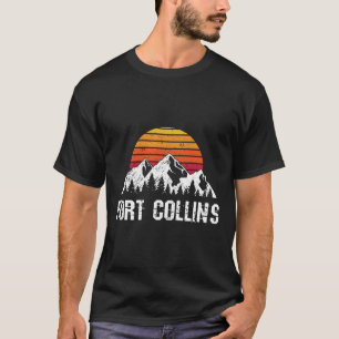 Fort Collins Fort Collins Co Retro Mountain Gift T-Shirt