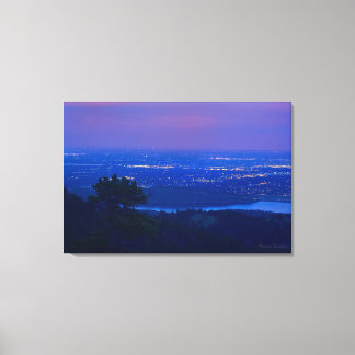 Fort Collins from Horsetooth Mountain at Dusk Canvas Print
