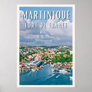 Fort de France Photo Vintage Poster