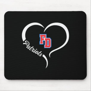 Fort Dorchester Patriots Logo Half Heart Slogan Hs Mouse Pad
