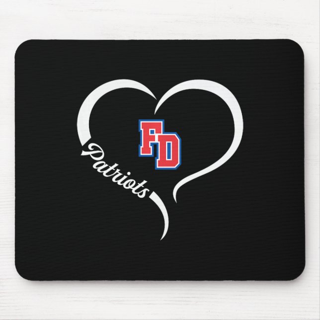 Fort Dorchester Patriots Logo Half Heart Slogan Hs Mouse Pad (Front)