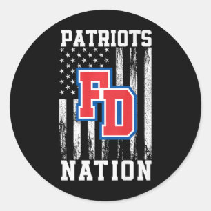 Fort Dorchester Patriots Logo Nation Hs Classic Round Sticker