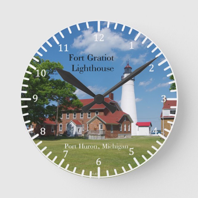 Fort Gratiot Lighthouse from land clock (Front)