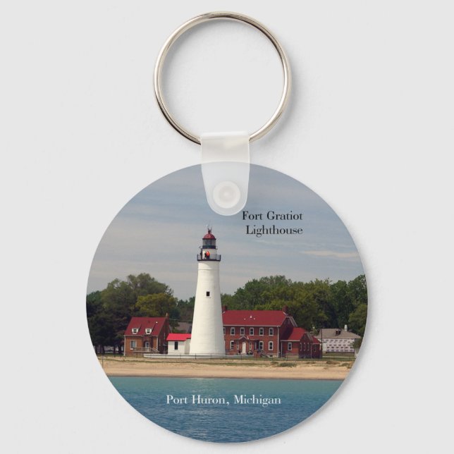Fort Gratiot Lighthouse from water key chain (Front)