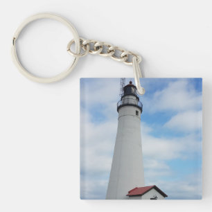 Fort Gratiot Lighthouse in Michigan Key Ring