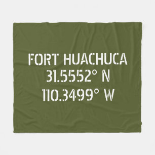 Fort Huachuca Latitude Longitude  Fleece Blanket