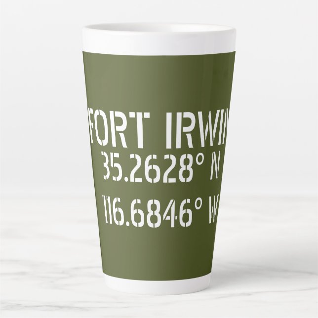 Fort Irwin Latitude Longitude  Latte Mug (Front)