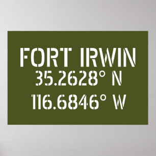 Fort Irwin Latitude Longitude   Poster