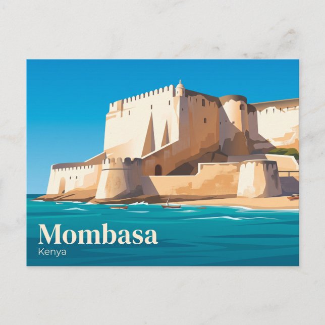 Fort Jesus Kenya Postcard (Front)