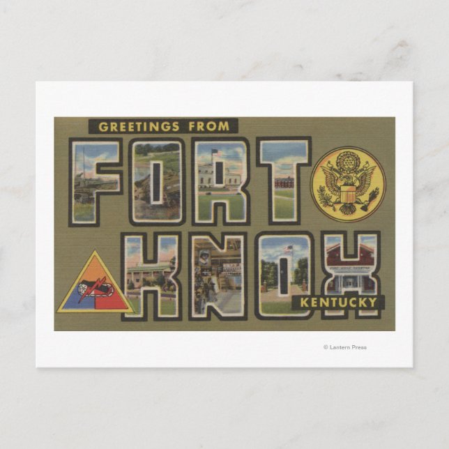 Fort Knox, Kentucky - Large Letter Scenes Postcard (Front)