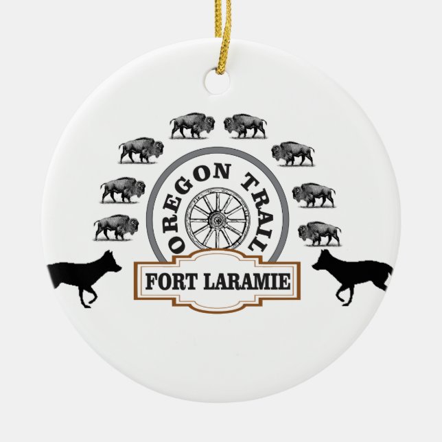 fort Laramie gold Ceramic Ornament (Front)