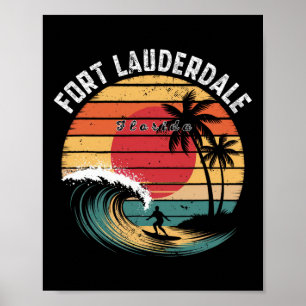 Fort Lauderdale Beach Florida Beach Surfing Poster
