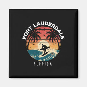Fort Lauderdale Beach Florida Surfboard Waves Beac Magnet