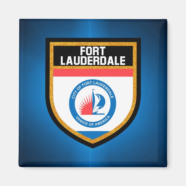 Fort Lauderdale Flag Magnet (Front)