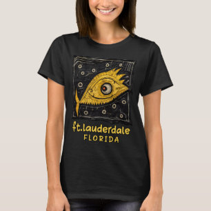 Fort Lauderdale Florida Adorable Yellow Monster Fi T-Shirt