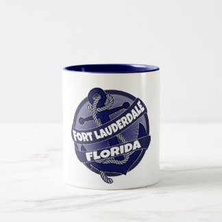 Fort Lauderdale Florida anchor swirl coffee mug