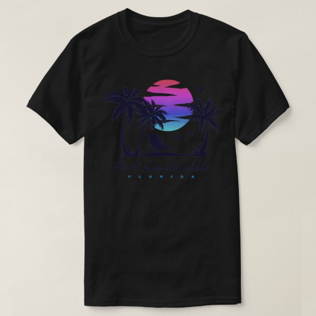 FORT LAUDERDALE FLORIDA Beach Vacation Retro Vinta T-Shirt (Design Front)