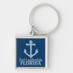 Fort Lauderdale Florida blue anchor keychain