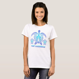 Fort Lauderdale Florida Blue Sea Turtle Souvenirs T-Shirt