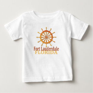 Fort Lauderdale Florida captain's wheel baby tee