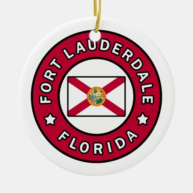 Fort Lauderdale Florida Ceramic Ornament (Front)