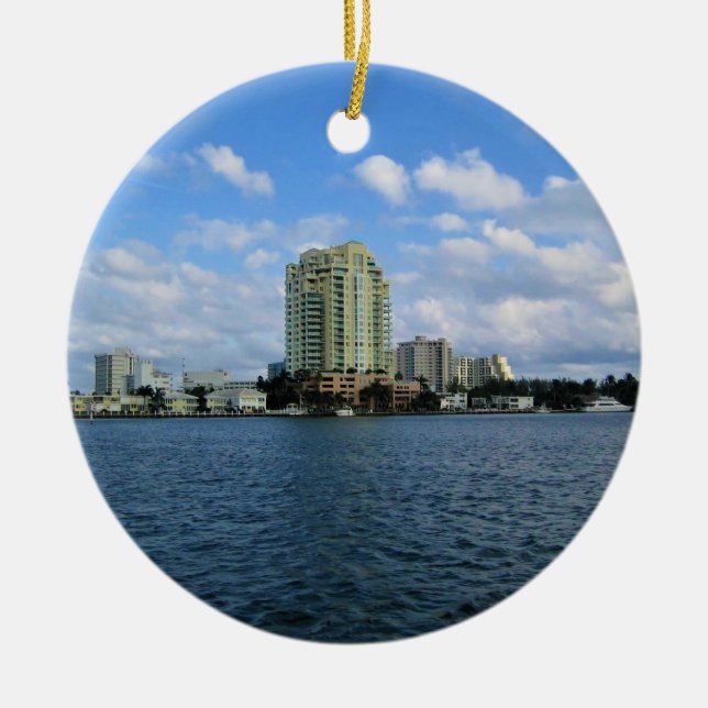 Fort Lauderdale, Florida Ceramic Ornament (Front)