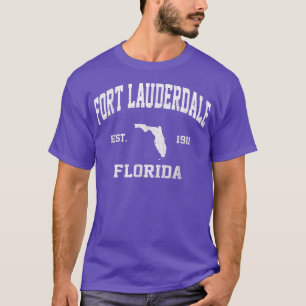 Fort Lauderdale Florida FL vintage State Athletic T-Shirt