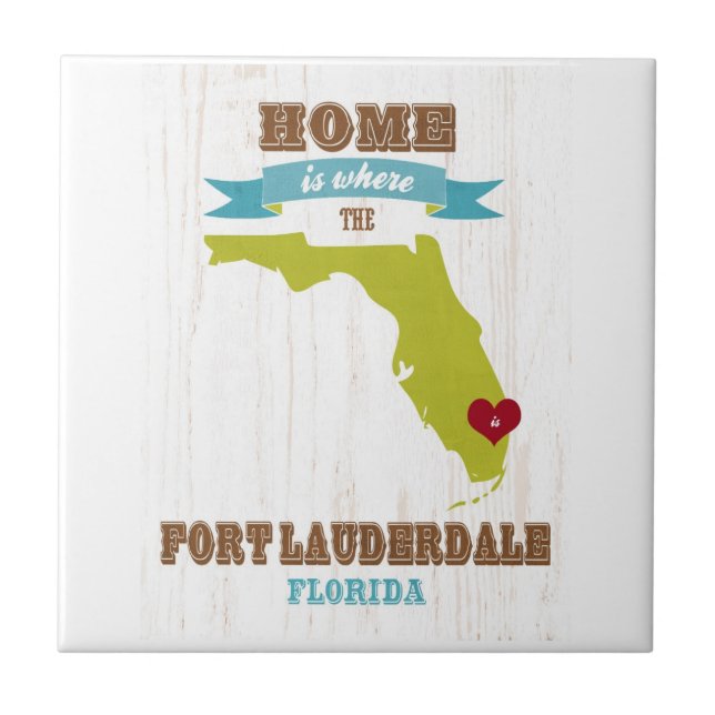 Fort Lauderdale, Florida Map – Home Is Where Tile (Front)