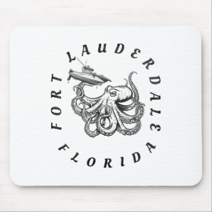 Fort Lauderdale Florida Octopus Saltwater Deep Sea Mouse Pad