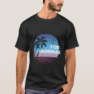 Fort Lauderdale Florida Retro Vintage Distressed T-Shirt