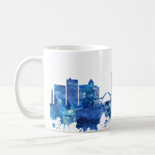 Fort Lauderdale Florida Skyline Blue Coffee Mug