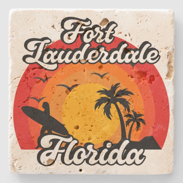 Fort Lauderdale,Florida Stone Coaster (Front)