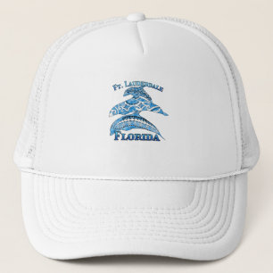Fort Lauderdale Florida Vacation Tribal Dolphins Trucker Hat