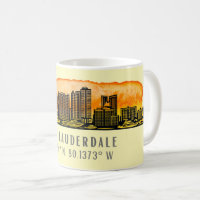 Fort Lauderdale Skyline & Coordinates  