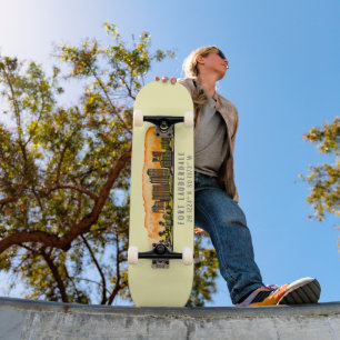 Fort Lauderdale Skyline & Coordinates  Skateboard