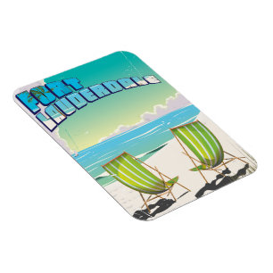 Fort Lauderdale vintage travel poster Magnet