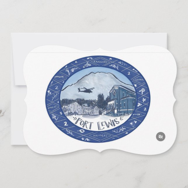 Fort Lewis Chinoiserie notecard  (Front)