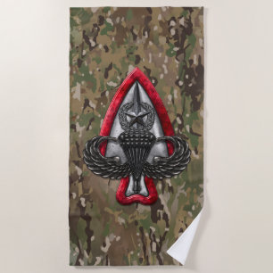 Fort Liberty Camo Beach Towel (no text)